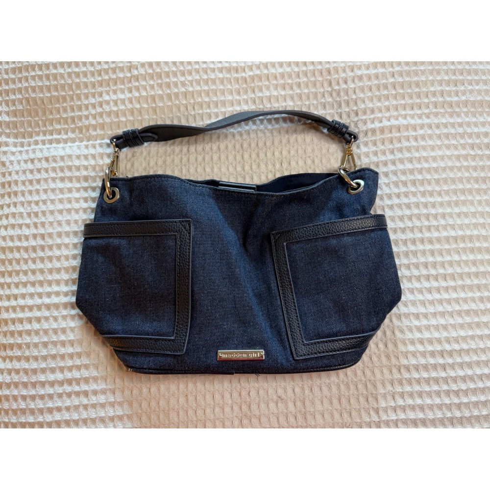 Y2K Madden Girl Denim Shoulder Bag‎ Purse Jean Fabric Boho Pocket 2000's